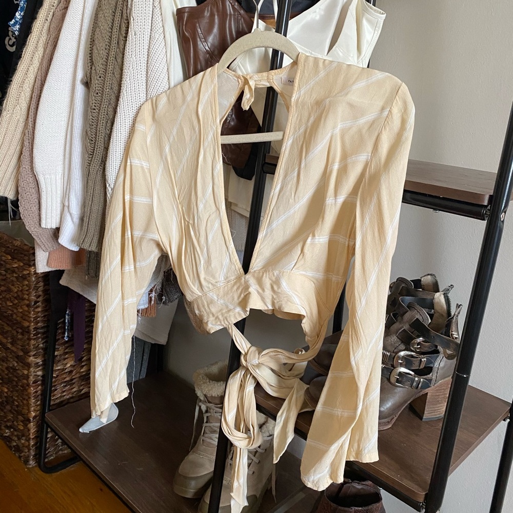 Faithful the brand peach and cream crop top